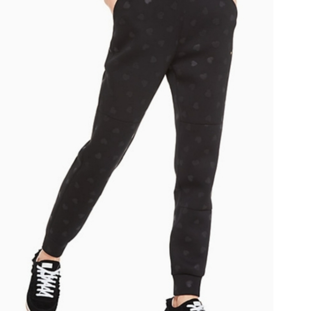 Kate Spade Black Embossed Heart Jogger